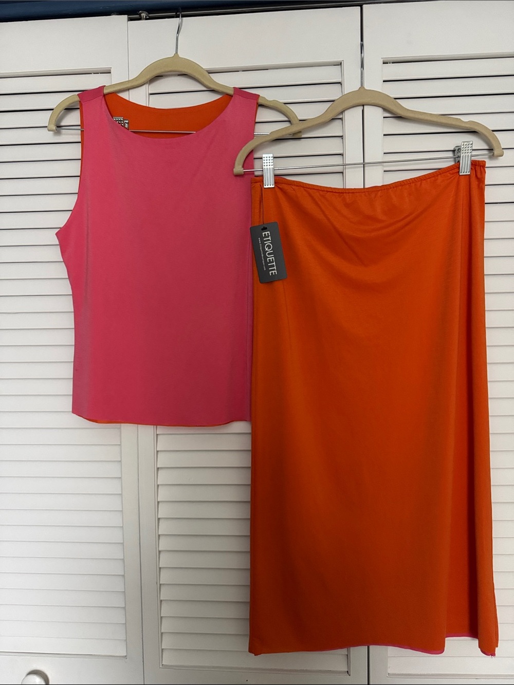 Orange Midi Skirt — Bright Orange Women's Skirt
